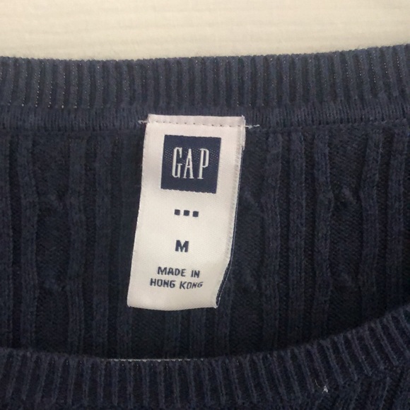 GAP Navy Blue Cable Knit Sweater - Picture 2 of 2